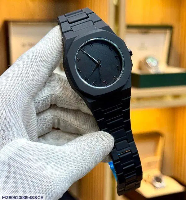 Arabic Aura Analogue Watch - Black , Comes With Box
