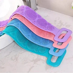 5 Pcs Easy-to-Clean Silicone Body Wash Belt - Multicolor for Convenient Bathing