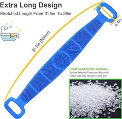 5 Pcs Easy-to-Clean Silicone Body Wash Belt - Multicolor for Convenient Bathing