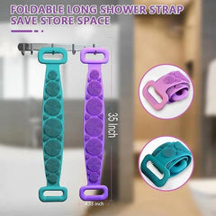 5 Pcs Easy-to-Clean Silicone Body Wash Belt - Multicolor for Convenient Bathing