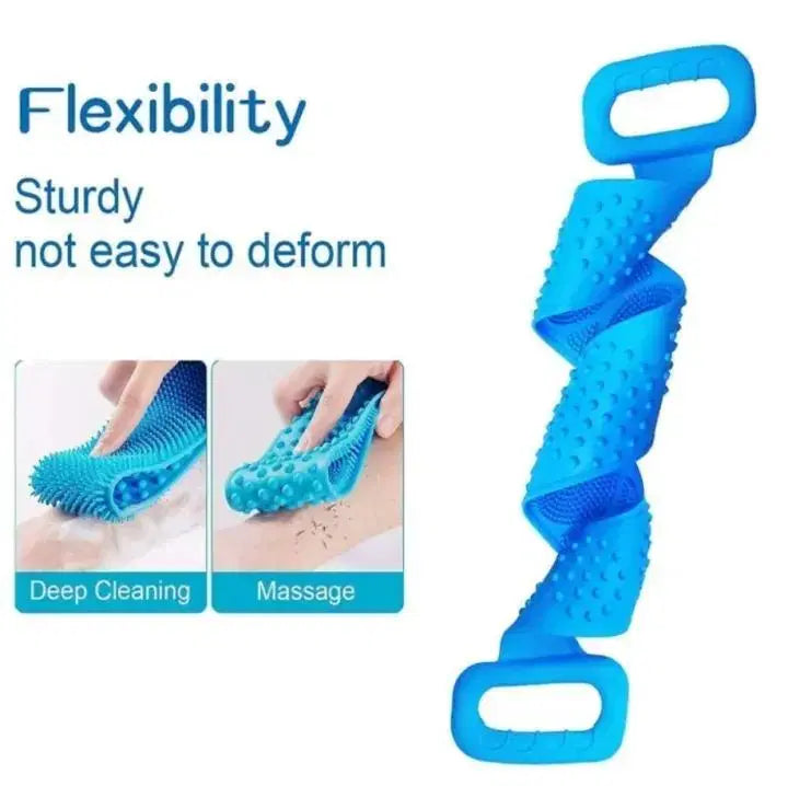 5 Pcs Easy-to-Clean Silicone Body Wash Belt - Multicolor for Convenient Bathing